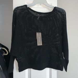 BCBGMAXAZRIA crochet long sleeve top